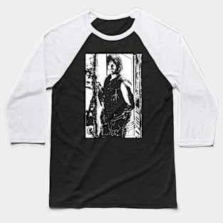 Daryl Dixon White Bright Mono Baseball T-Shirt